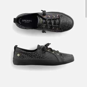 Black cheetah/leopard Sperry’s